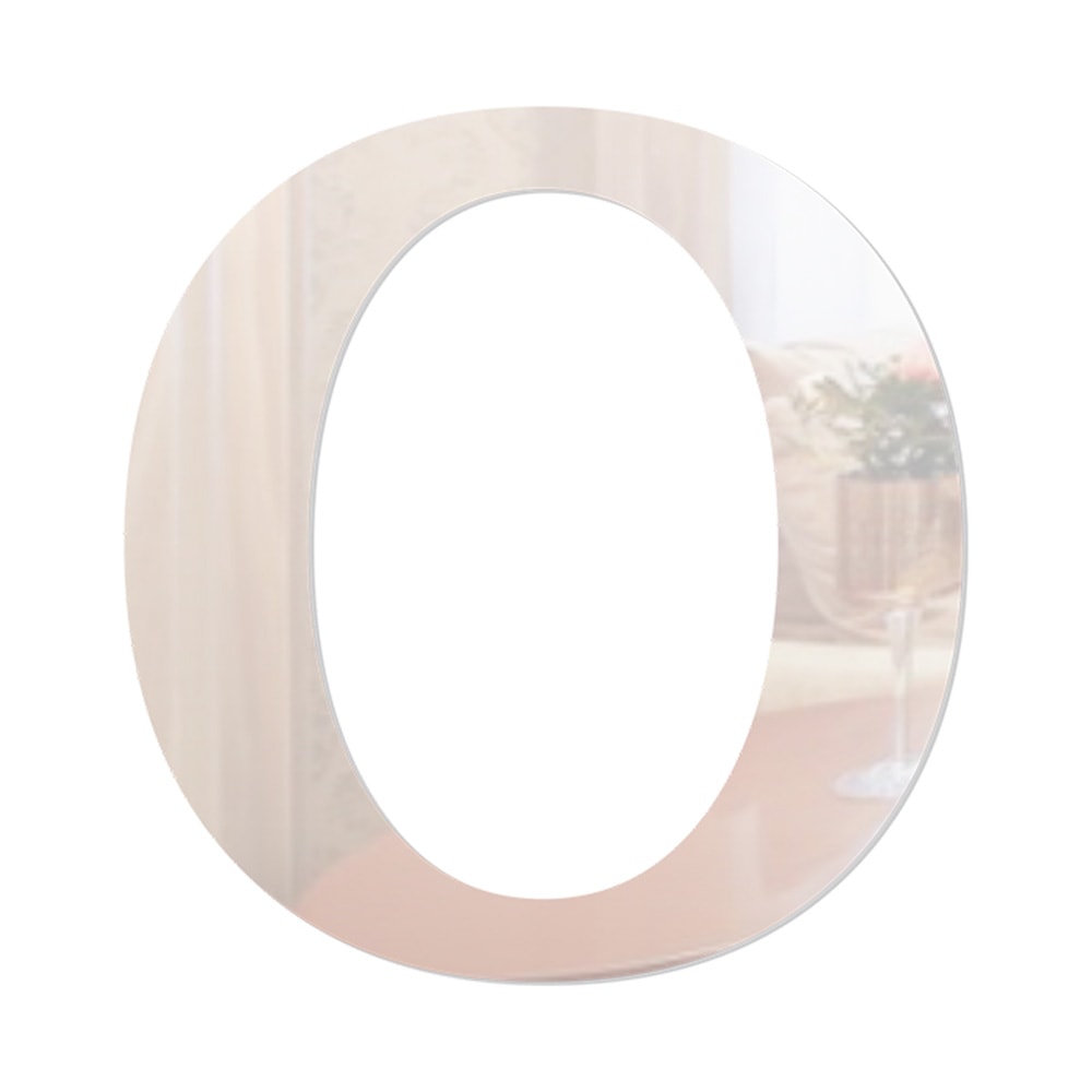 Letra em Acrílico Espelhado - O Letra em Acrílico Espelhado - O