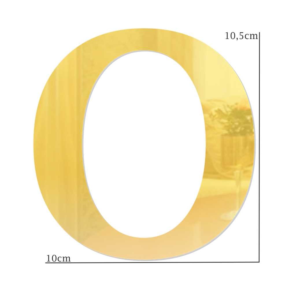 Letra em Acrílico Espelhado - O Letra em Acrílico Espelhado - O