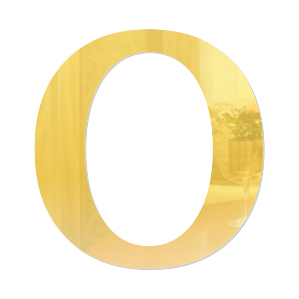 Letra em Acrílico Espelhado - O Letra em Acrílico Espelhado - O