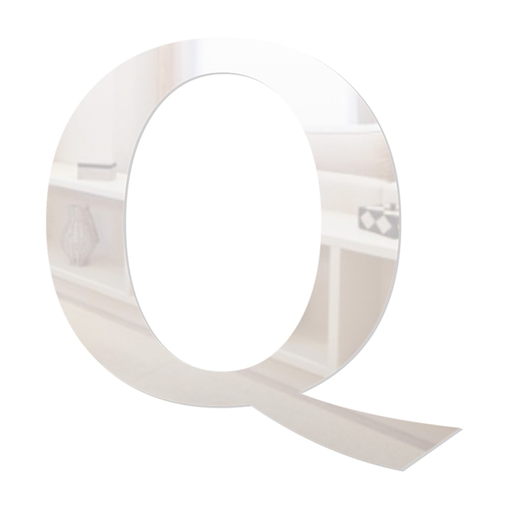 Letra em Acrílico Espelhado - Q Letra em Acrílico Espelhado - Q