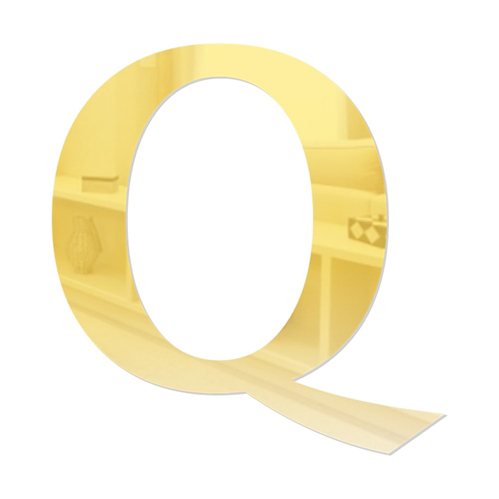 Letra em Acrílico Espelhado - Q Letra em Acrílico Espelhado - Q