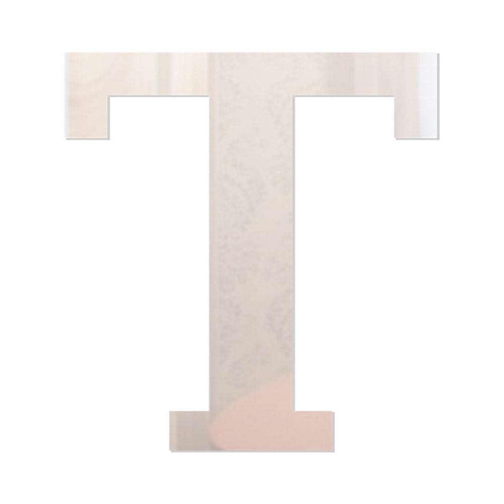 Letra em Acrílico Espelhado - T Letra em Acrílico Espelhado - T