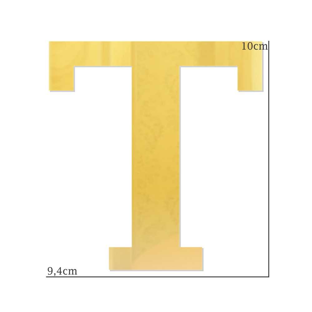 Letra em Acrílico Espelhado - T Letra em Acrílico Espelhado - T