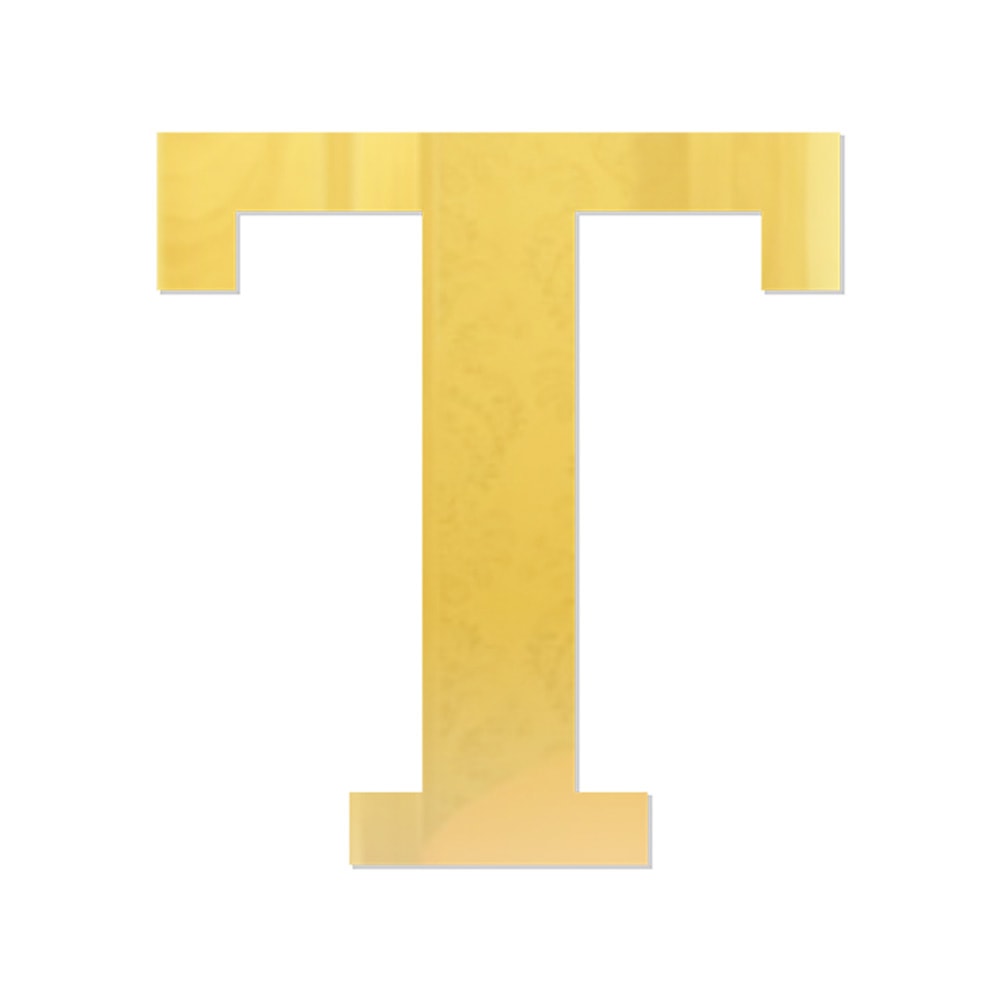 Letra em Acrílico Espelhado - T Letra em Acrílico Espelhado - T