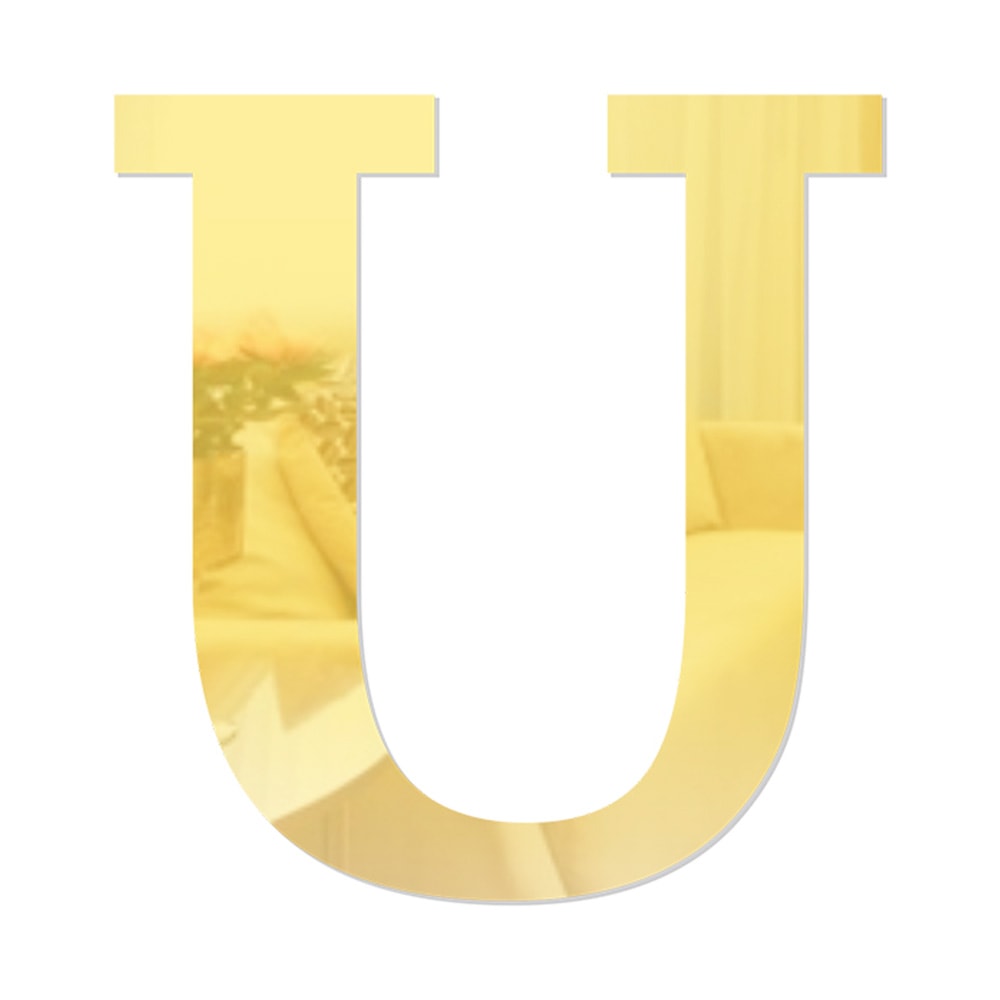 Letra em Acrílico Espelhado - U Letra em Acrílico Espelhado - U