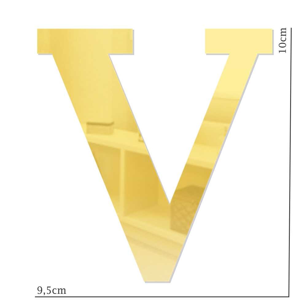 Letra em Acrílico Espelhado - V Letra em Acrílico Espelhado - V