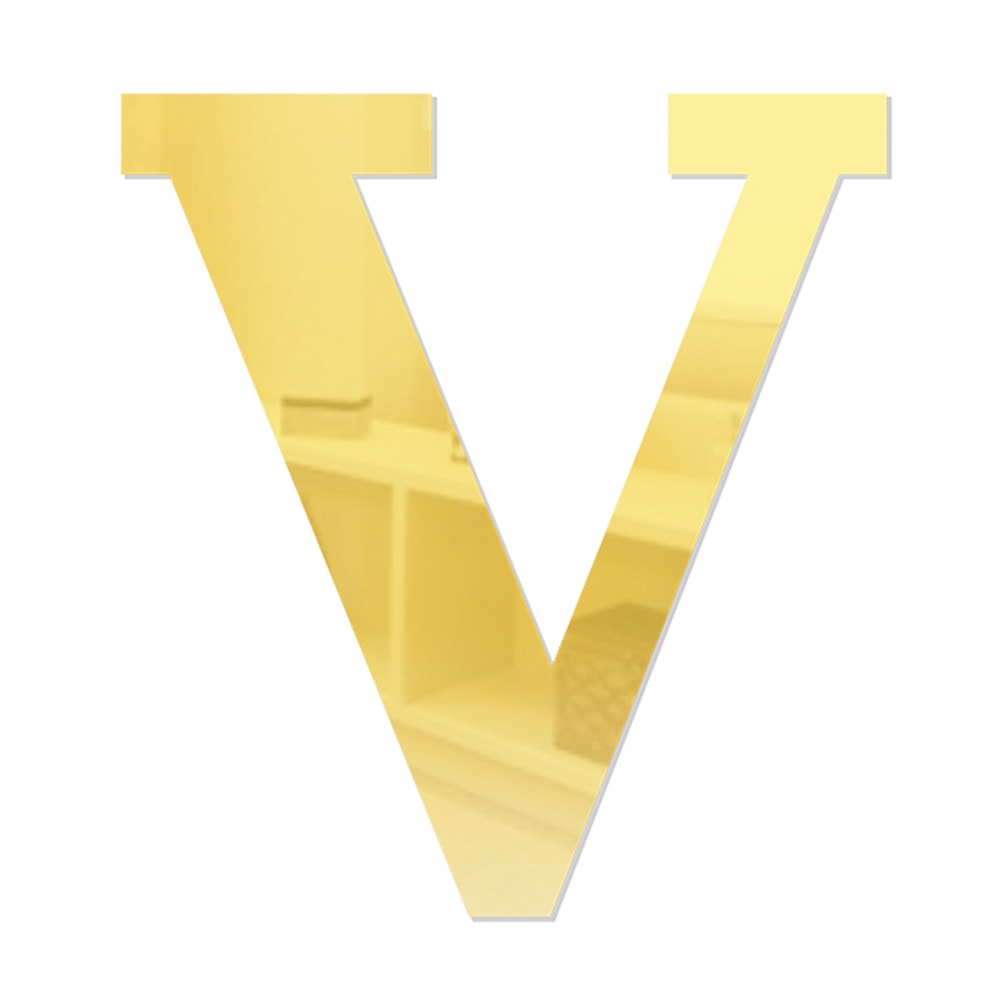 Letra em Acrílico Espelhado - V Letra em Acrílico Espelhado - V
