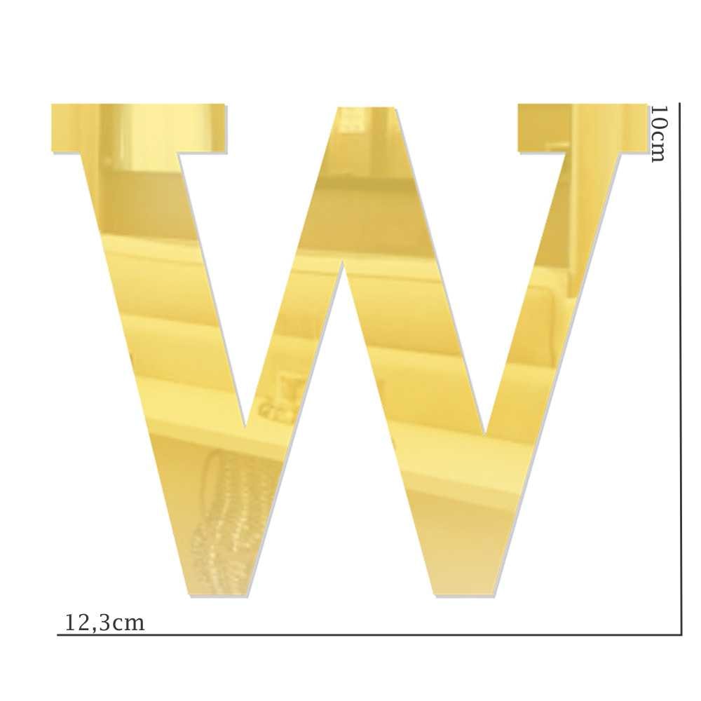 Letra em Acrílico Espelhado - W Letra em Acrílico Espelhado - W