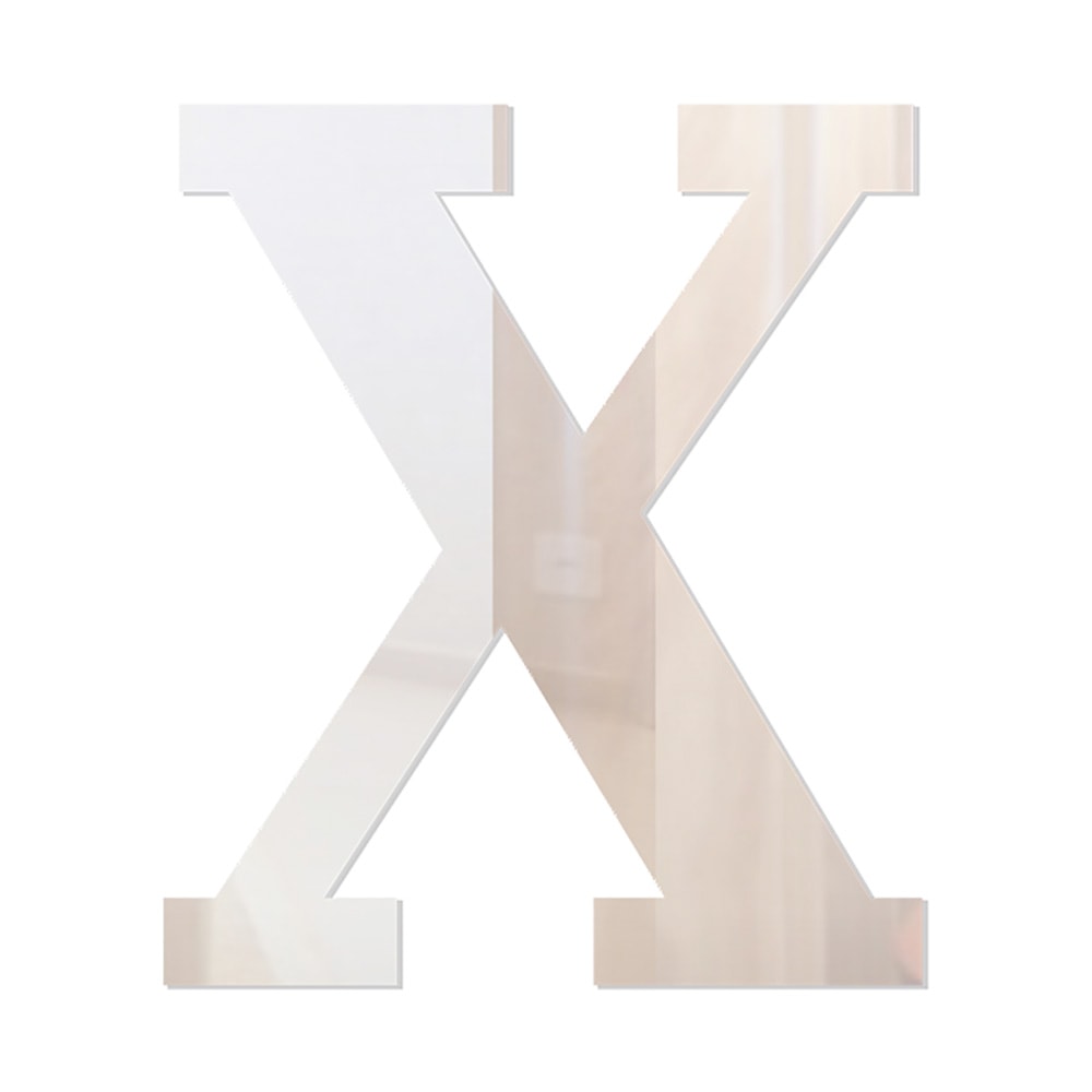 Letra em Acrílico Espelhado - X Letra em Acrílico Espelhado - X