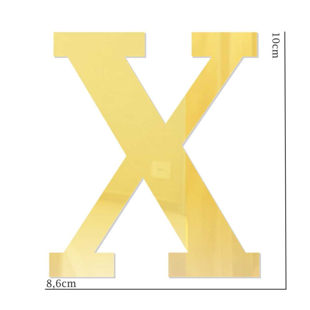 Letra em Acrílico Espelhado - X Letra em Acrílico Espelhado - X
