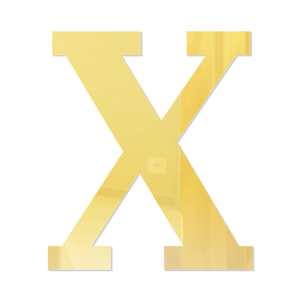 Letra em Acrílico Espelhado - X Letra em Acrílico Espelhado - X