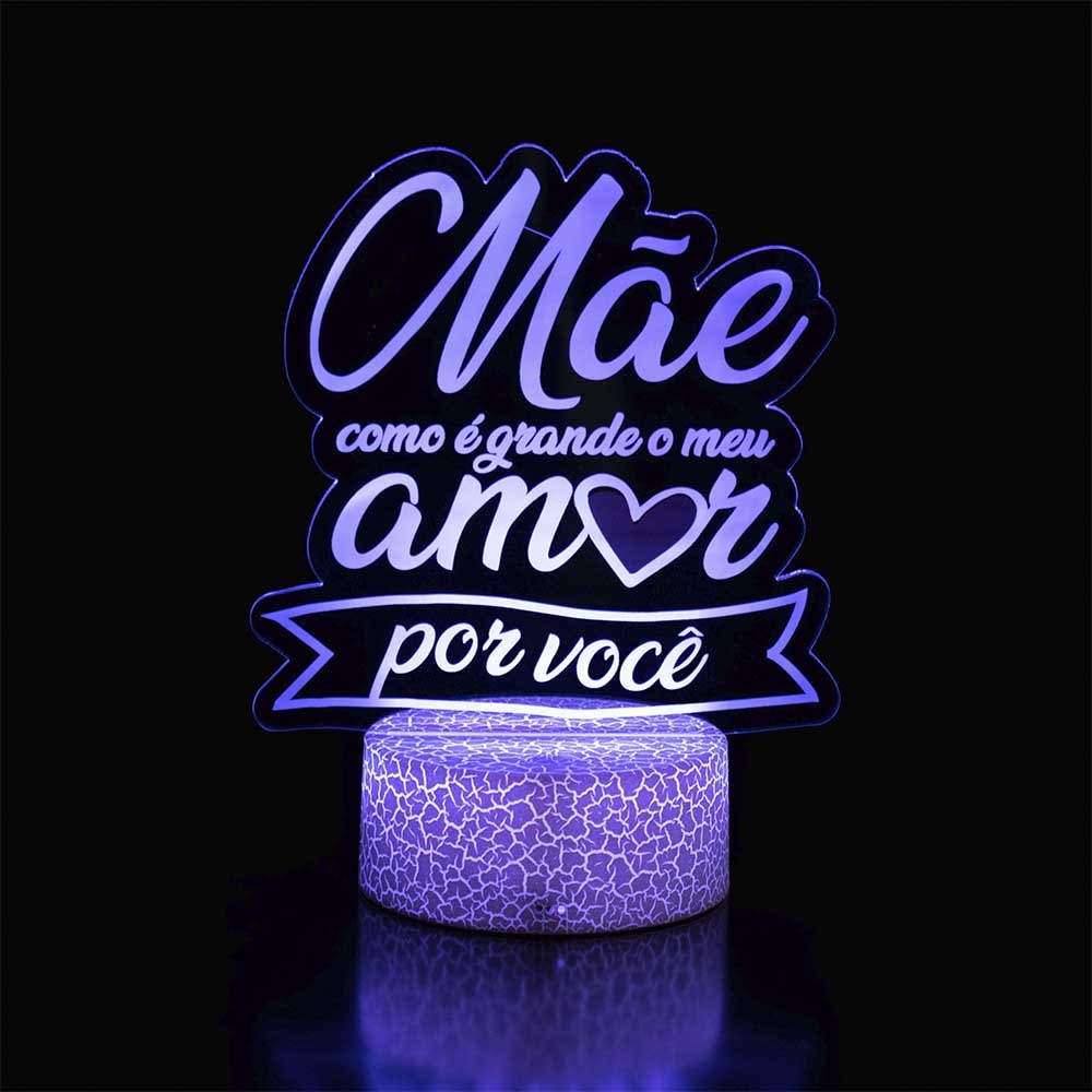 Luminária de Led - Amor pela sua Mãe Luminária de Led - Amor pela sua Mãe