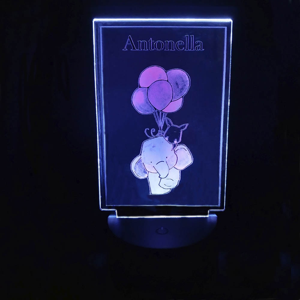 Luminária de Led - Bebê Elefante Luminária de Led - Bebê Elefante