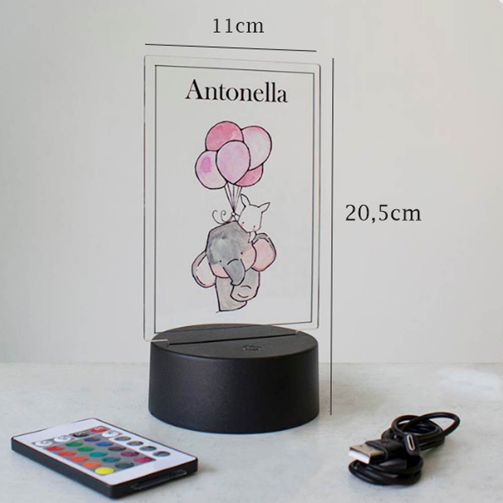 Luminária de Led - Bebê Elefante Luminária de Led - Bebê Elefante