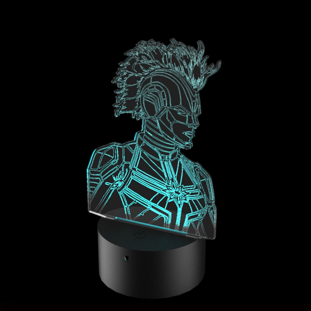 Luminaris ルミナリス　Marvel　fab Luminária com controle remoto Capitã Marvel Armadura – Acrílico Store