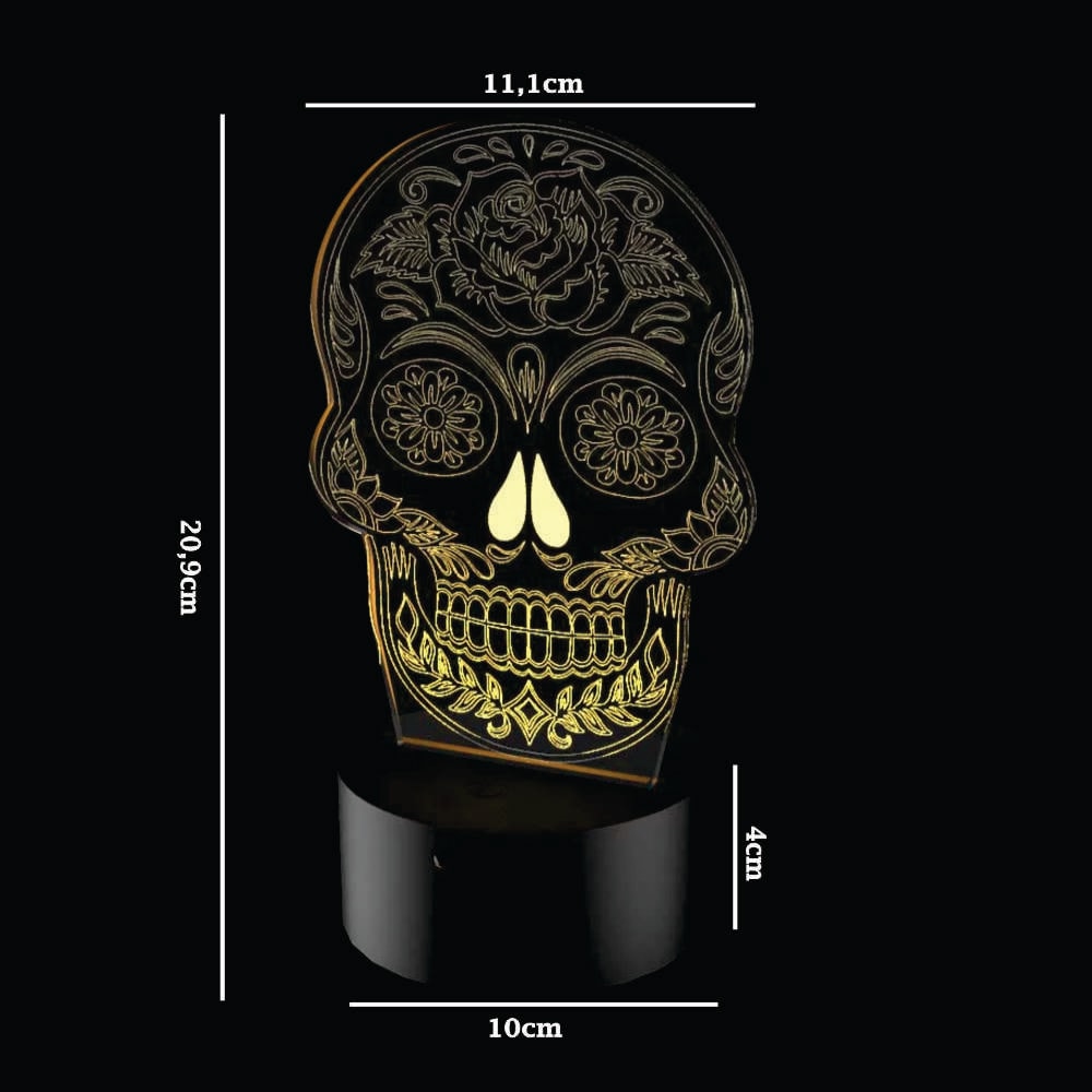 Luminária de Led - Caveira Mexicana Luminária de Led - Caveira Mexicana