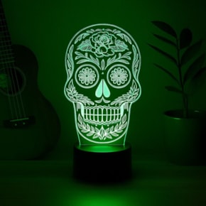 Luminária de Led - Caveira Mexicana