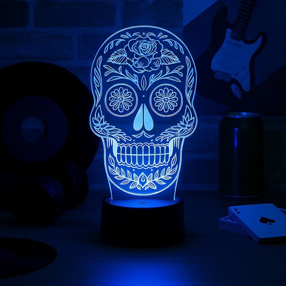 Luminária de Led - Caveira Mexicana