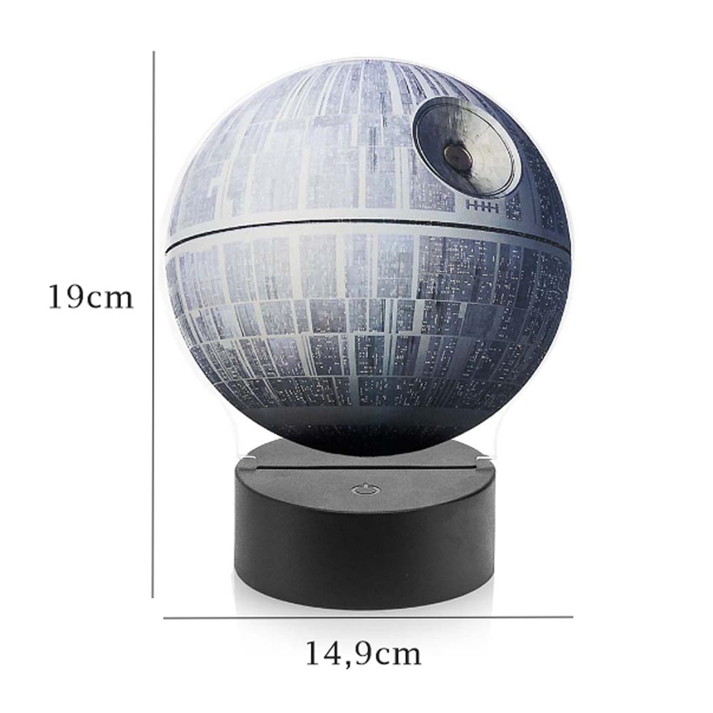 Luminária de Led com Impressão Digital - Estrela da Morte Luminária de Led com Impressão Digital - Estrela da Morte