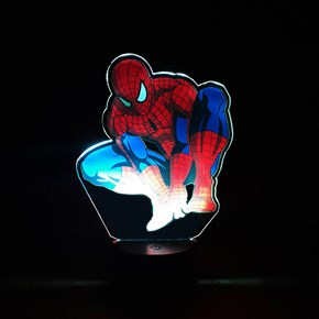 Luminária de Led com Impressão Digital - Homem Aranha