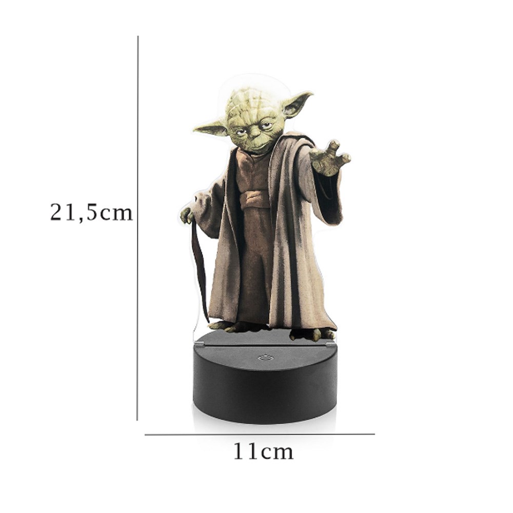 Luminária de Led com Impressão Digital - Mestre Yoda