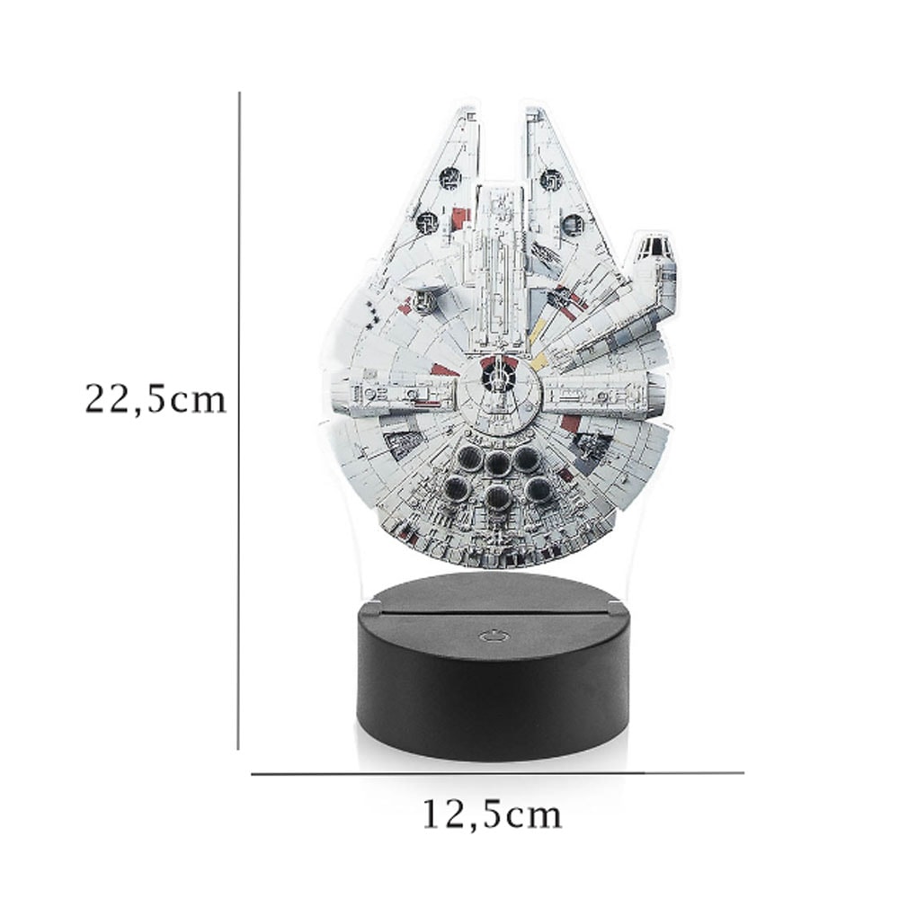 Luminária de Led com Impressão Digital - Millennium Falcon Luminária de Led com Impressão Digital - Millennium Falcon