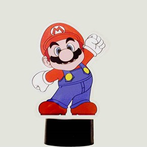 Luminária de Led com Impressão Digital - Super Mario