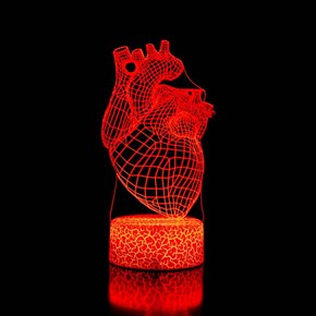 Luminária de Led - Coração Humano Anatomia