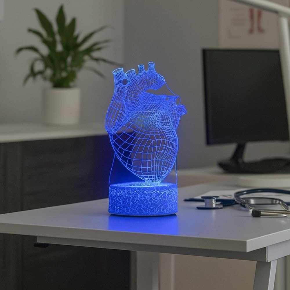 Luminária de Led - Coração Humano Anatomia