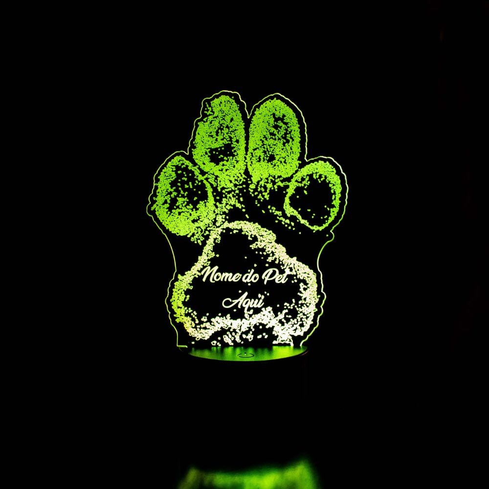 Luminária de Led - Digital de Pet Personalizada