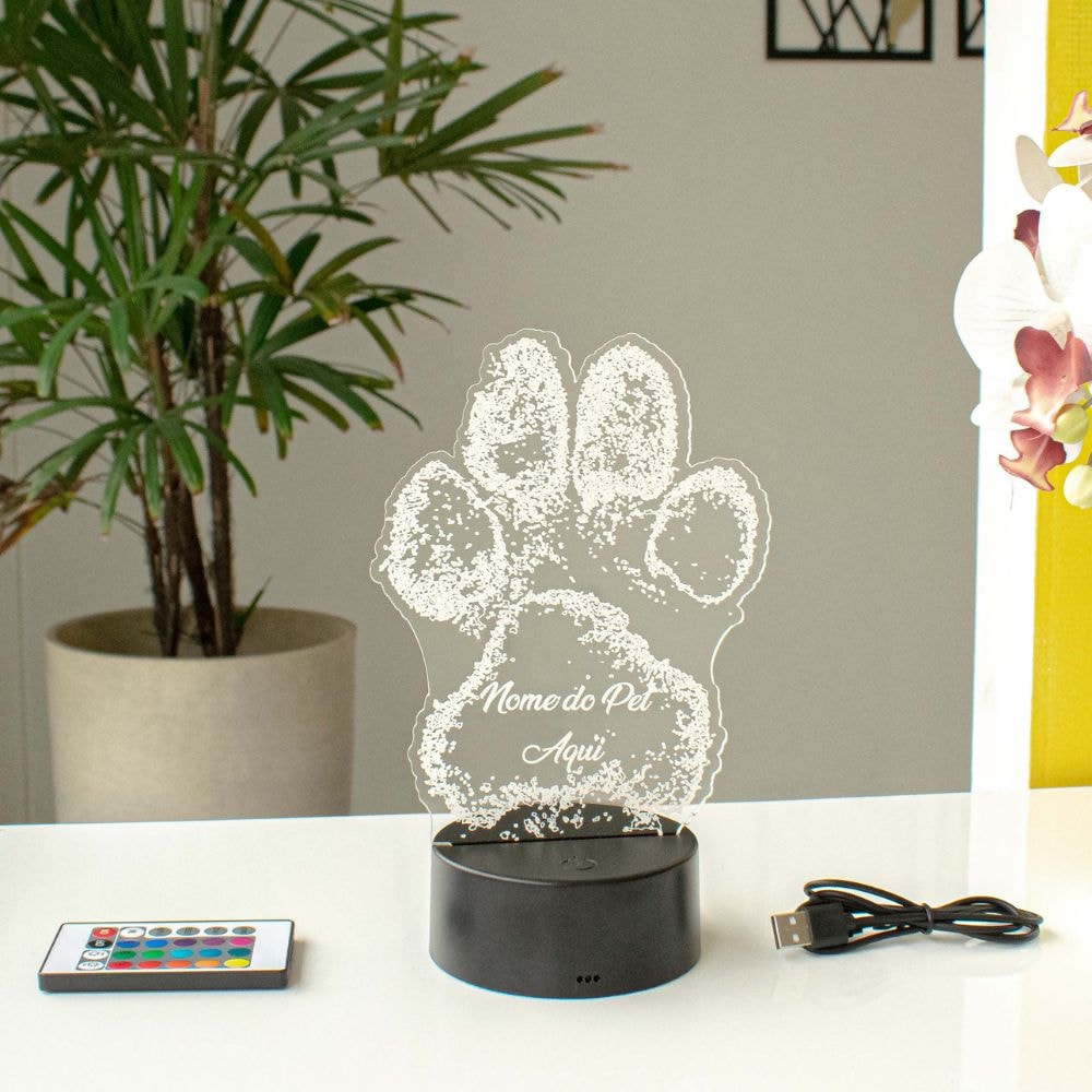 Luminária de Led - Digital de Pet Personalizada Luminária de Led - Digital de Pet Personalizada