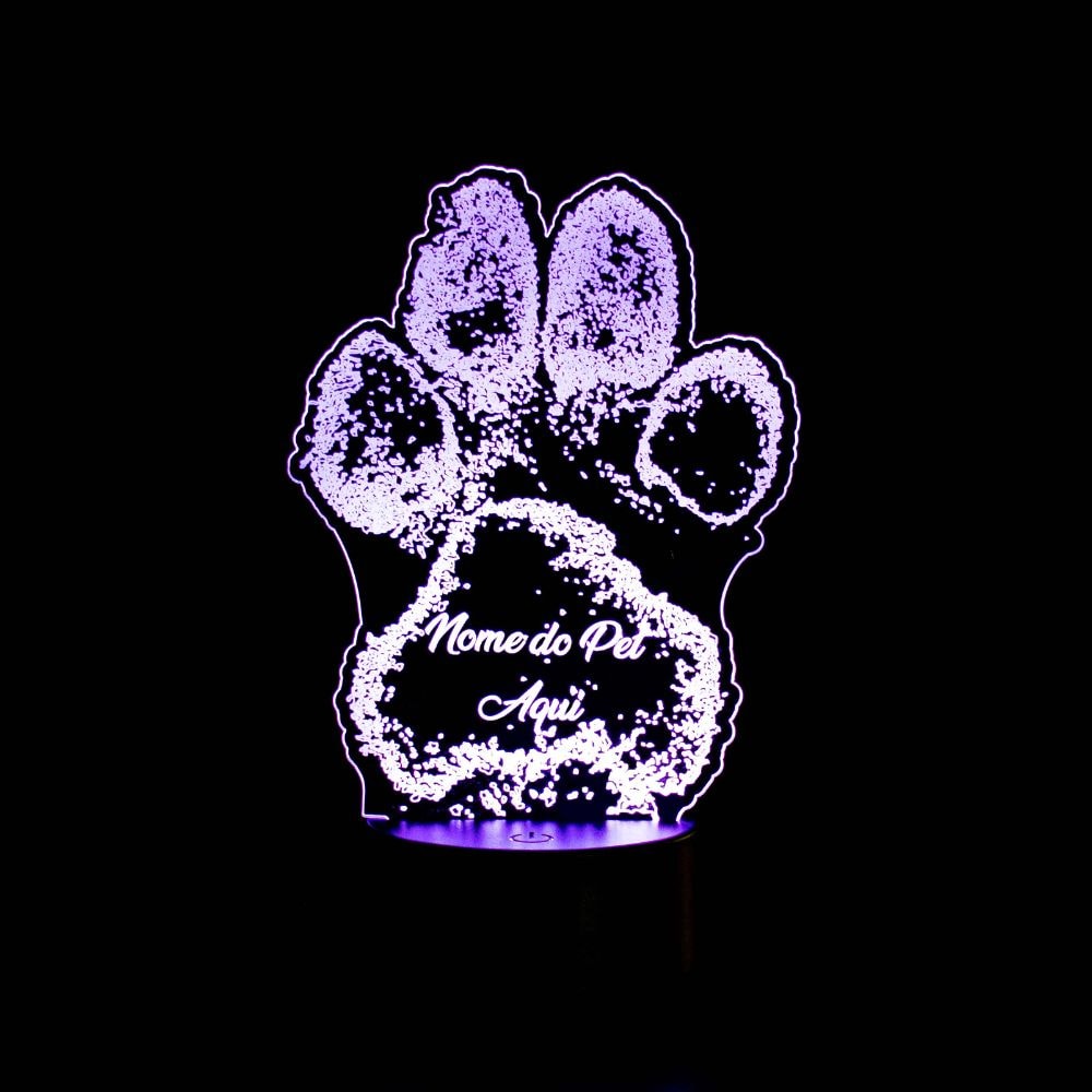 Luminária de Led - Digital de Pet Personalizada Luminária de Led - Digital de Pet Personalizada