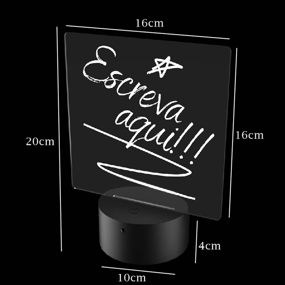 Luminária de Led - Escreva com Canetinha Luminária de Led - Escreva com Canetinha