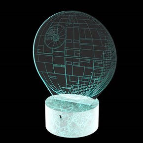 Luminária de Led - Estação Espacial Estrela da Morte Star Wars