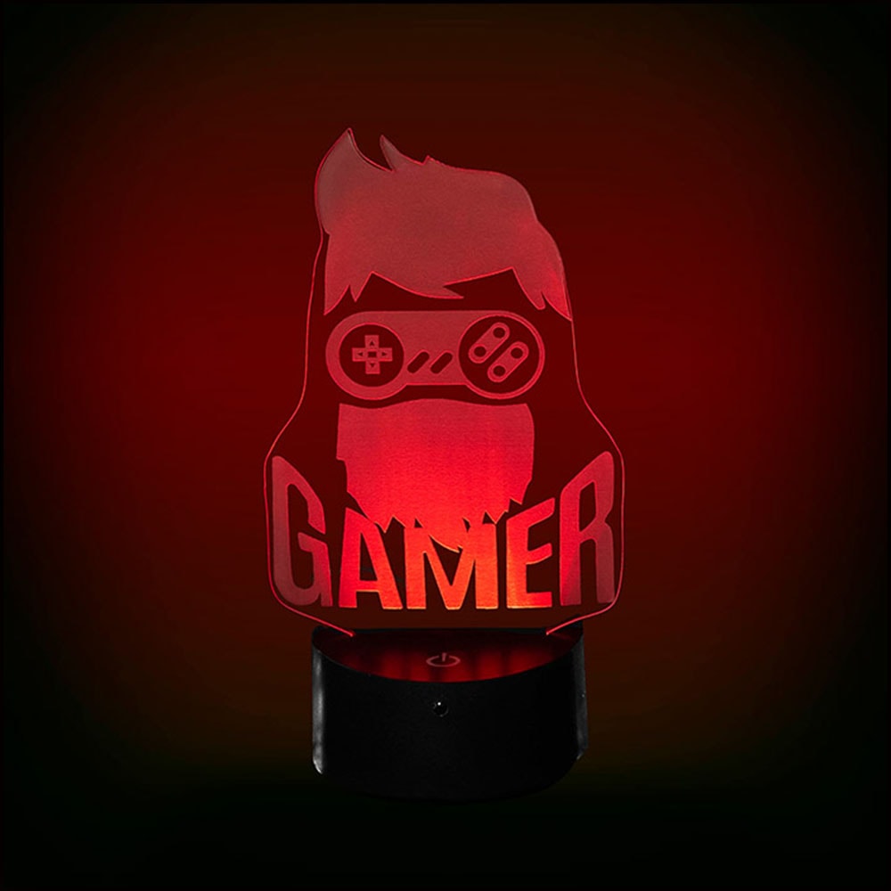 Luminária de Led Geek Game Head Acrílico Store