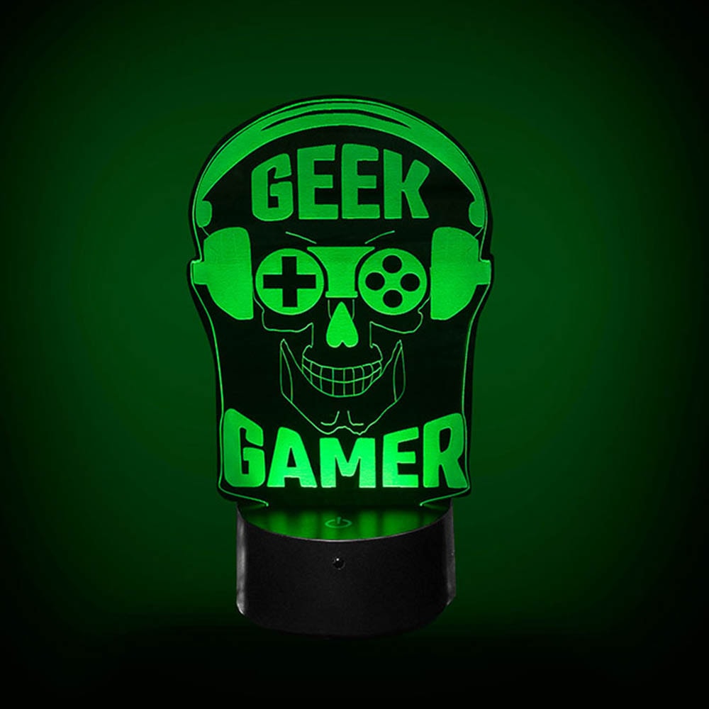 Luminária de Led Geek Gamer Acrílico Store