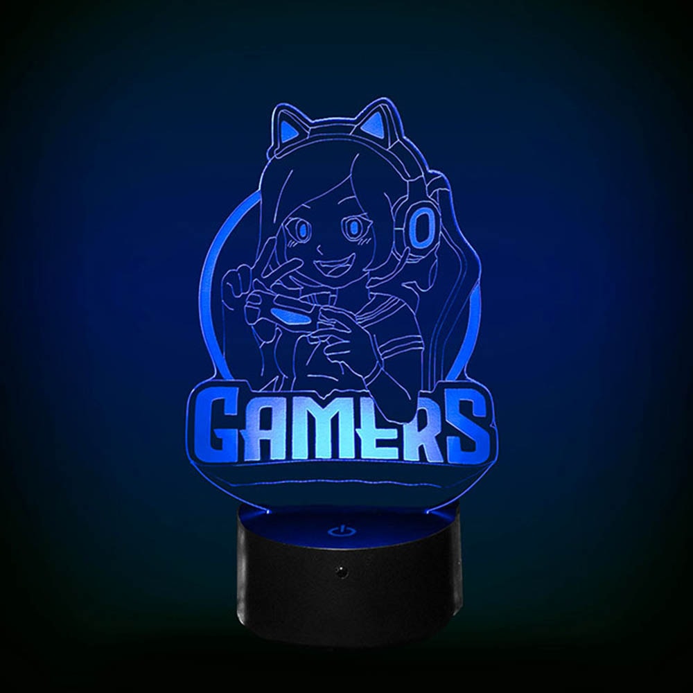 Luminária de Led - Geek Girl Gamer Power Luminária de Led - Geek Girl Gamer Power