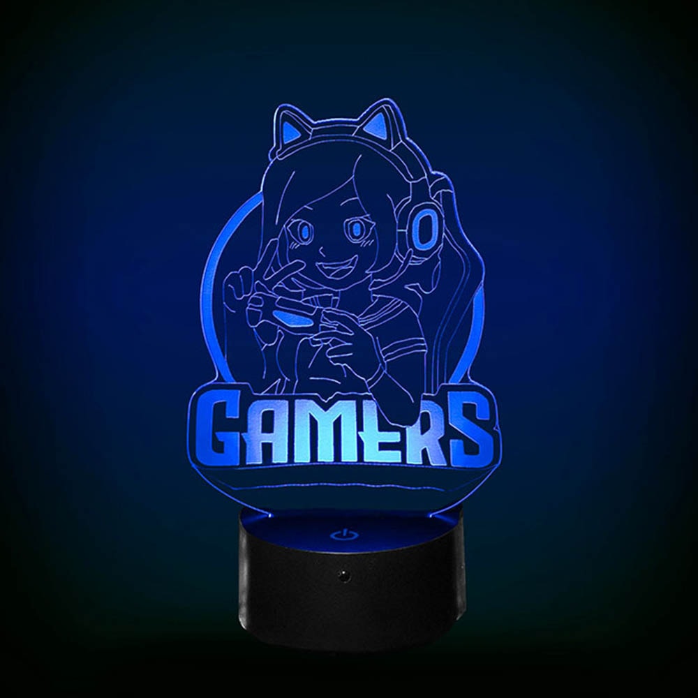 Luminária de Led - Geek Girl Gamer Power