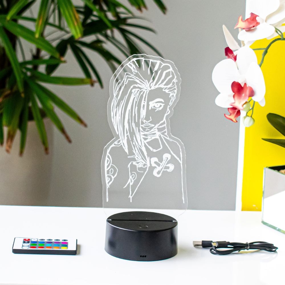 Luminária de Led - Jinx Arcane League of Legends Luminária de Led - Jinx Arcane League of Legends