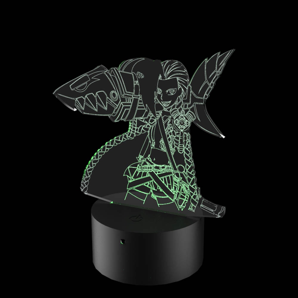 Luminária de Led - Jinx League Of Legends Luminária de Led - Jinx League Of Legends