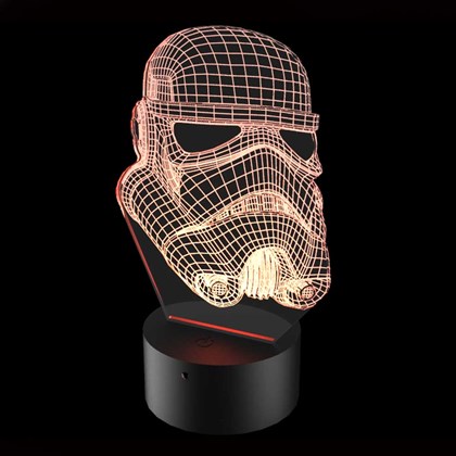 Luminária de Led - Máscara Stormtrooper star Wars
