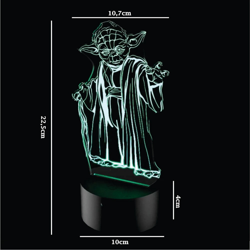Luminária de Led - Mestre Yoda Star Wars Luminária de Led - Mestre Yoda Star Wars