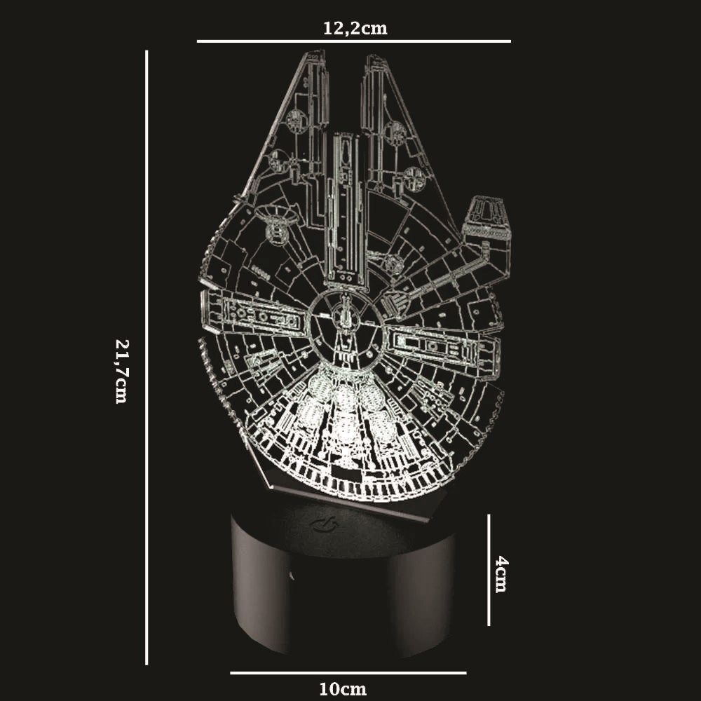 Luminária de Led - Millenium Falcon Star Wars