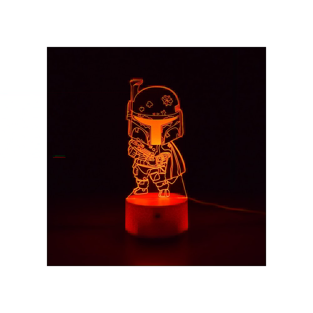 Luminária de Led - Miniatura Boba Fett Star Wars Luminária de Led - Miniatura Boba Fett Star Wars