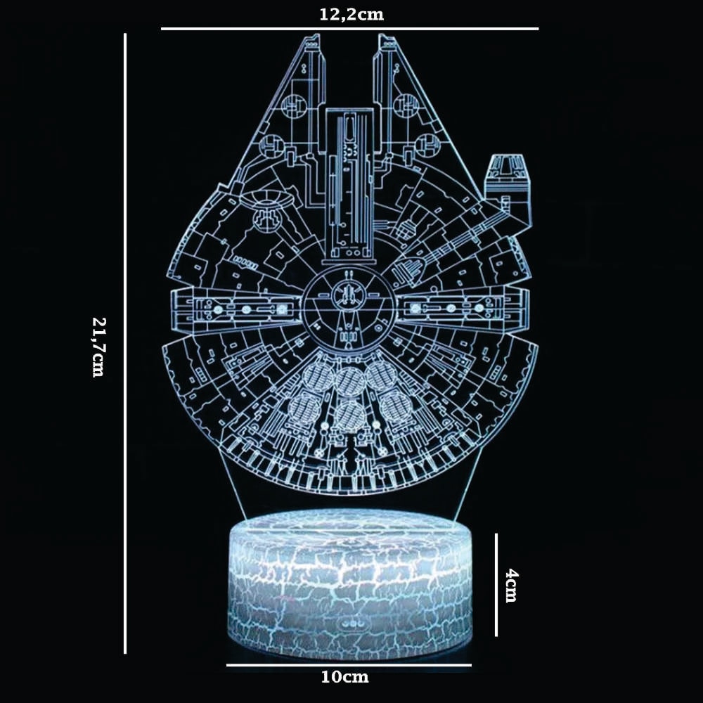 Luminária de Led - Nave Millenium Falcon Star Wars Luminária de Led - Nave Millenium Falcon Star Wars