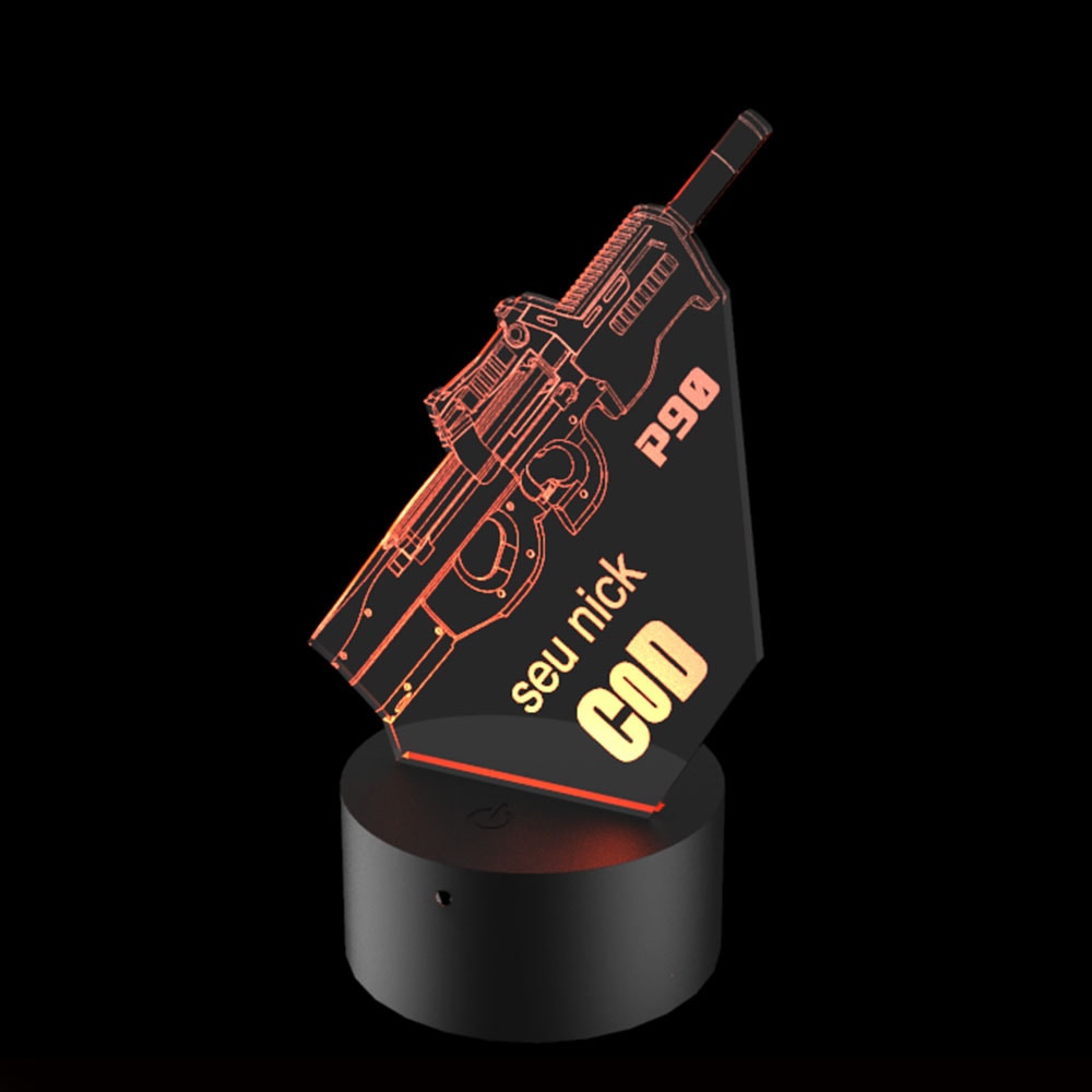 Luminária de Led - P90 Call of Duty Luminária de Led - P90 Call of Duty