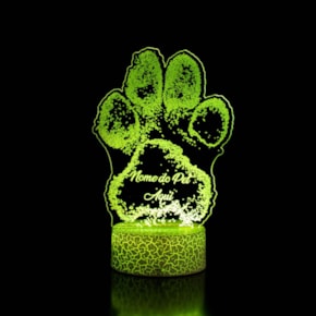 Luminária de Led - Patinha de Pet Personalizada