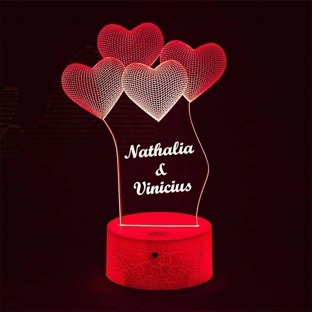 Luminária de Led Personalizada com Nome Acrílico Store