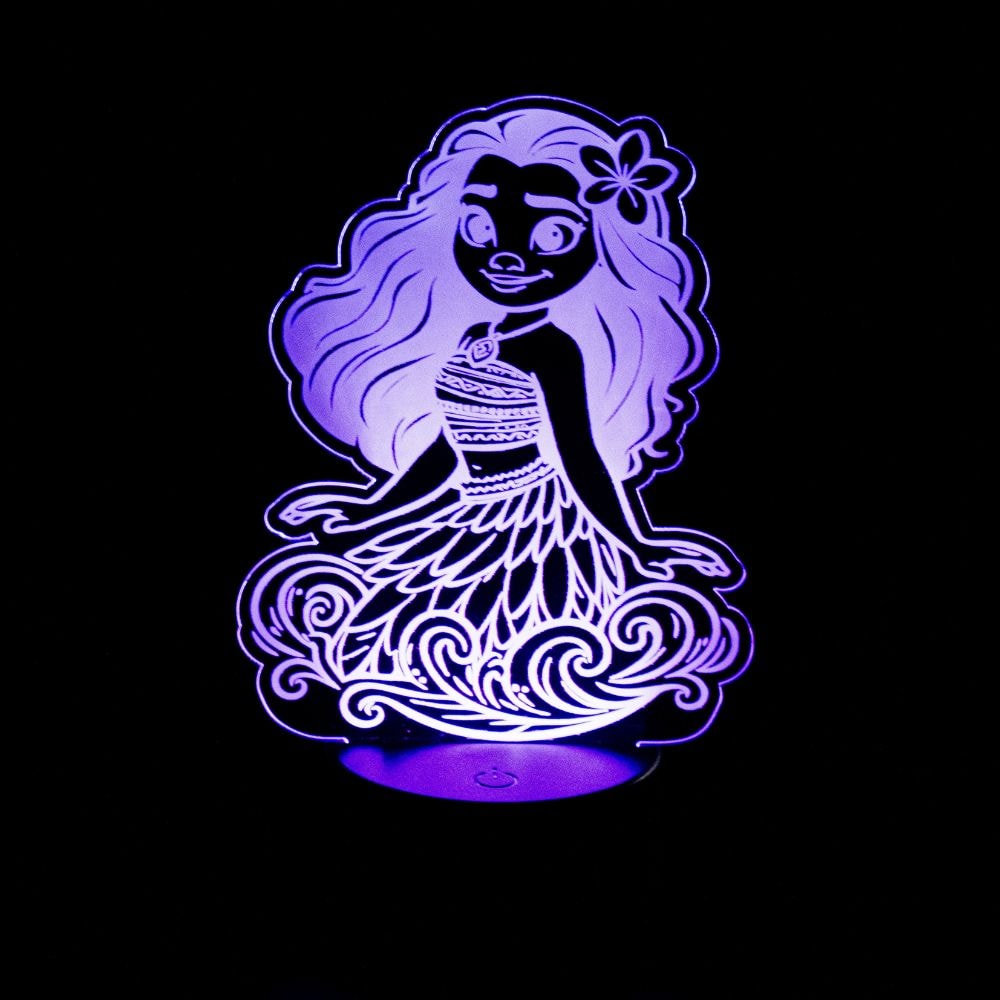 Luminária de Led - Princesa Moana Luminária de Led - Princesa Moana