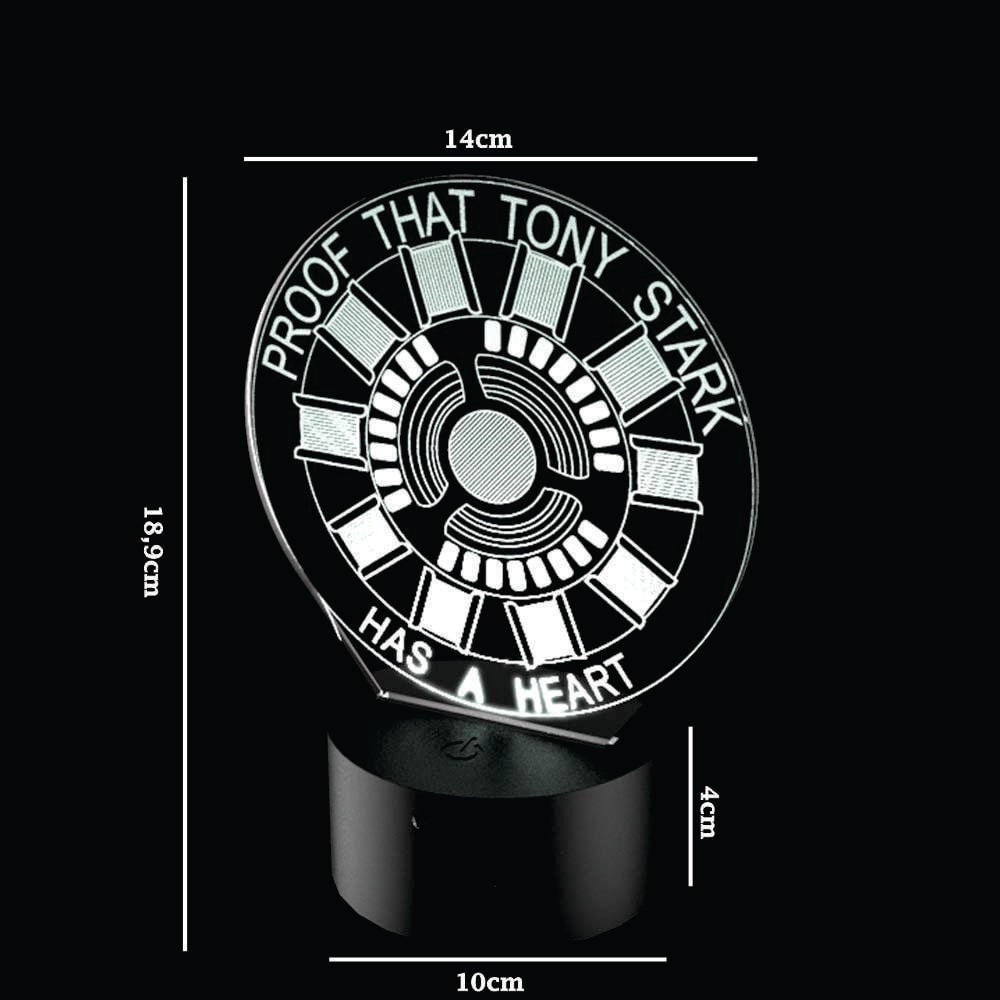 Luminária de Led - Proof That Tony Stark Luminária de Led - Proof That Tony Stark